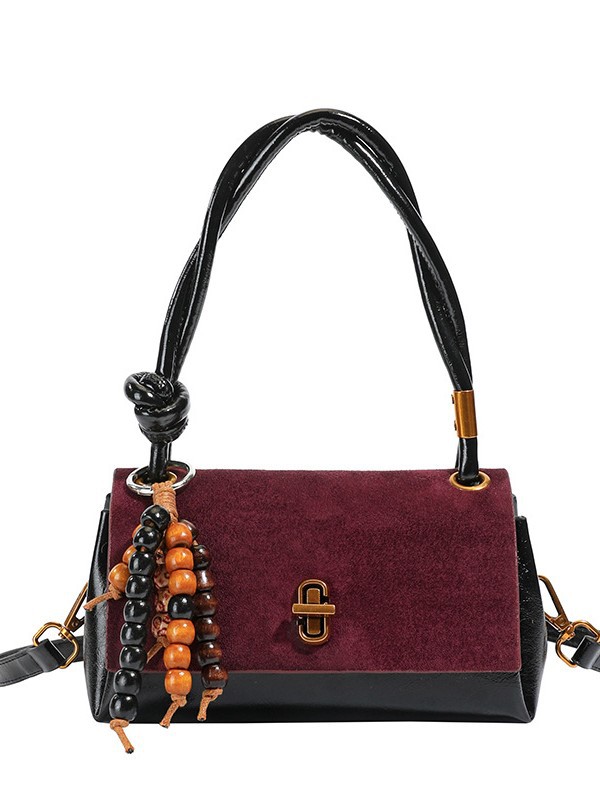 Nuevo nicho de comercio exterior coreano diseño de bloqueo exquisito bolso pequeño estilo francés simple versátil bolso de hombro portátil