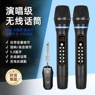 Reverberation High Bass Home Universal Wireless Microphone Charging Smart Singing Bluetooth Sound Card Stage Professional Microphone
