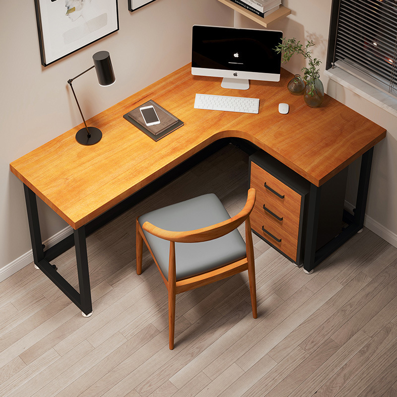 SoLid Wood Corner Desk Corner L-shaped Computer Desk WaLL Corner Desktop TabLe Bedroom Home Office TabLe Workbench