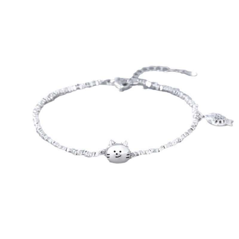 Süßes Katzen- Und Bären-armband Für Damen In Silber_voghion.com
