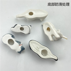 陶瓷可愛小動物造型筆擱  放筆擱筆筆架擺件迷你文房四寶配件批發