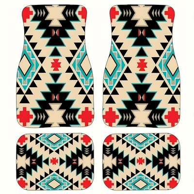 Avtomobil döşəmə paspasları, abstract style car floor mats - 1-138-pattern-4-3344cmtwo-piece-set