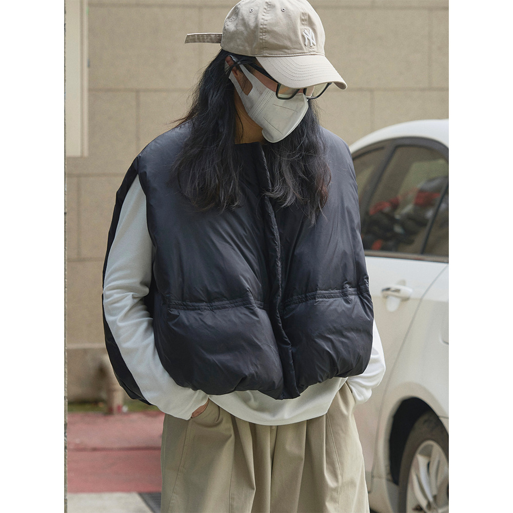 Otoño e Invierno nuevo estilo coreano casual cuello redondo abajo chaleco flojo adelgazante perfil suave caliente sin mangas superior para las mujeres image 6
