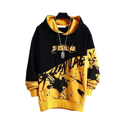 Japanese Hip-Hop Hooded Sweatshirt Men's Trendy Long-Sleeve Top Instagram Spring Loose Outerwear Streetwear Hoodie
