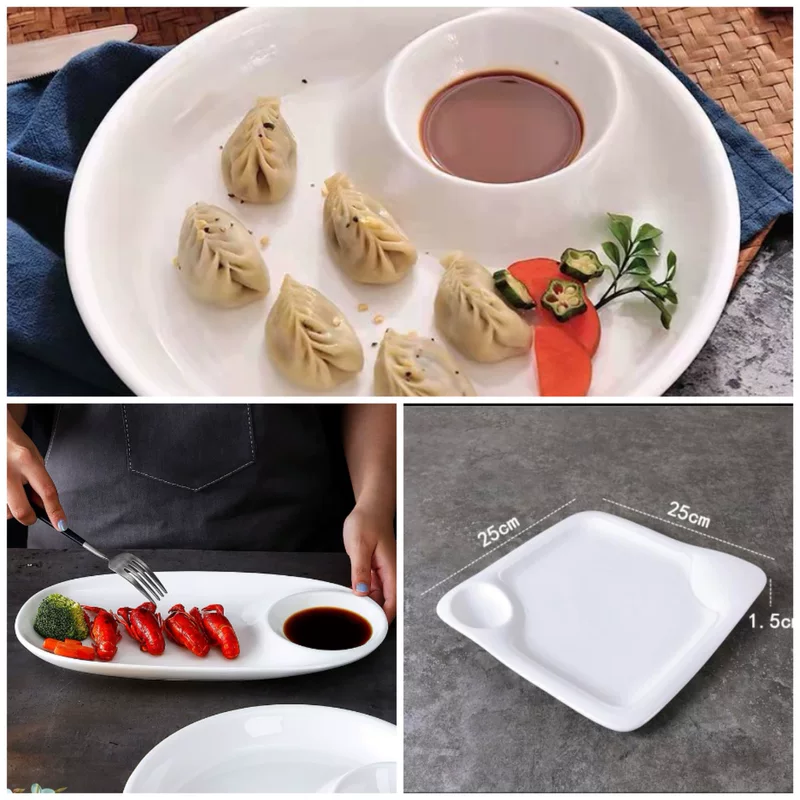 Плита для вина из белой керамики с квадратной формой и гранью, плита для dumplings, яйцевидная тарелка для суши, европейский суб-родительская тарелка