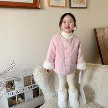 清仓款】女童唐装外套冬季新款儿童新中式夹棉上衣女宝宝礼服衣服
