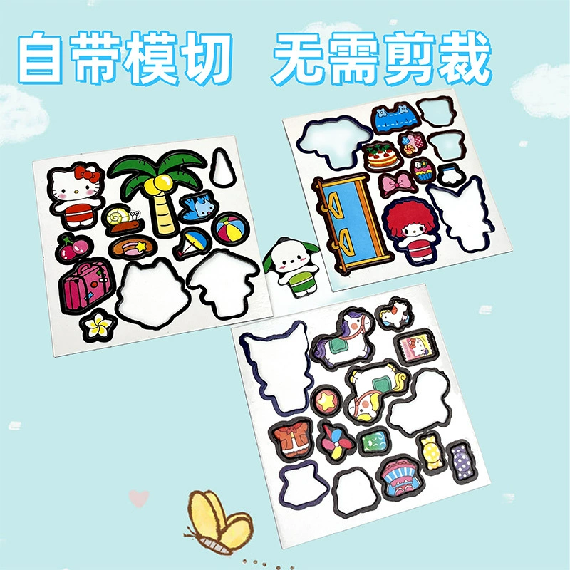 Sanrio, magnetic sticker, toy, handmade, does not require cutting