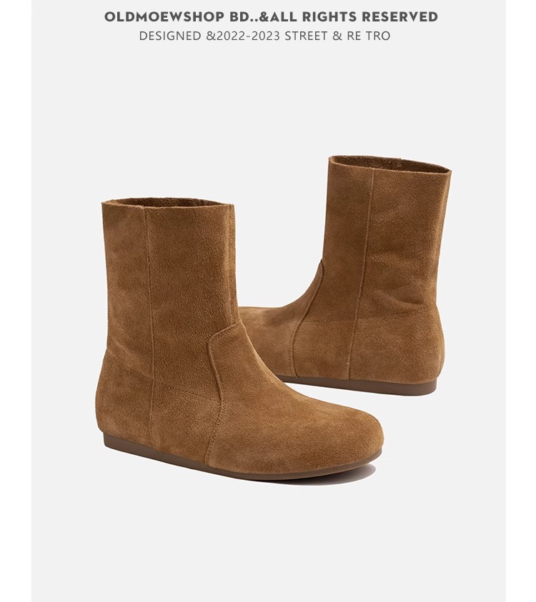 Herbst Single-Boot All-in-One Ärmel flache Retro Stiefel_voghion.com