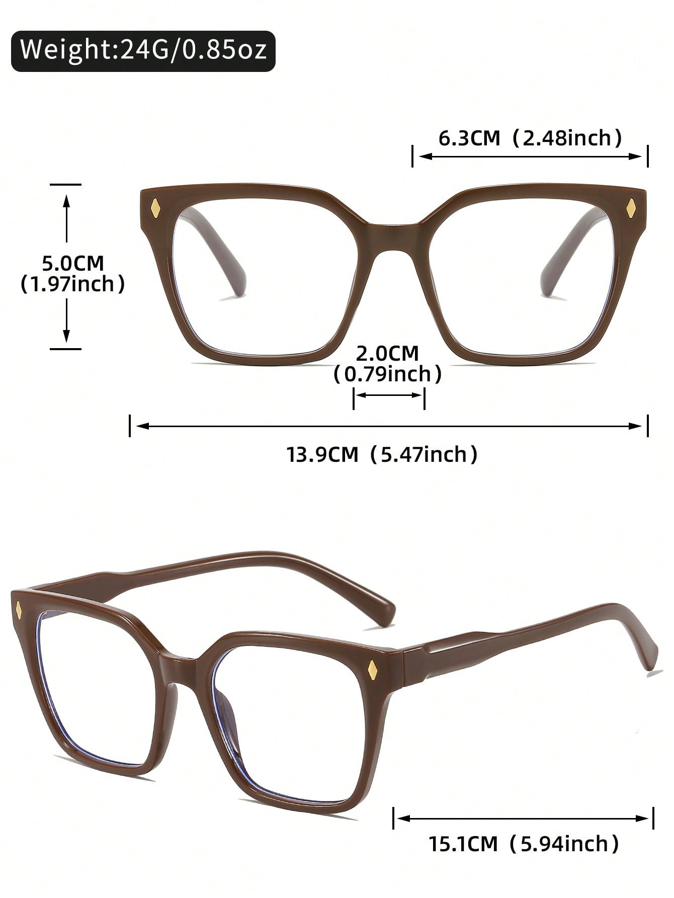 Quadratische Blaulichtfilter Brille Für Damen Gesichtsschmeichler_voghion.com