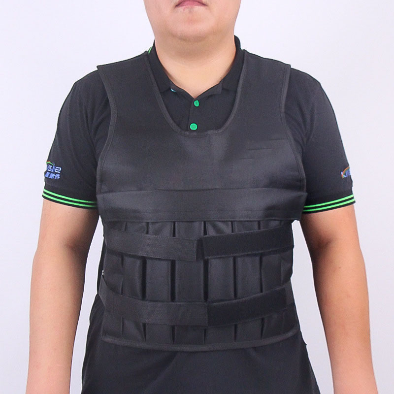 Cross-Border Adjustable Fitness Vest Sand Clothing Running Breathable Weight-Bearing Sandbag School Training Weight-Bearing Empty Leather Vest Batch