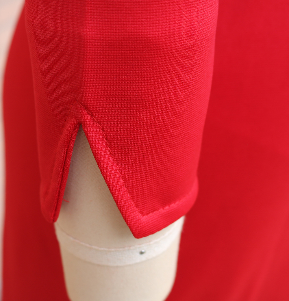 Women's Regular Dress Elegant V Neck Zipper Long Sleeve Solid Color Knee-Length Business Banquet Daily display picture 17