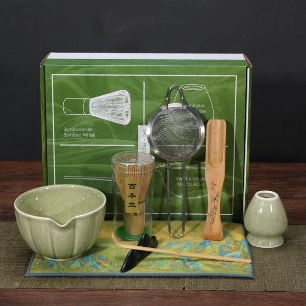 Matcha, tea cup, set, spoon