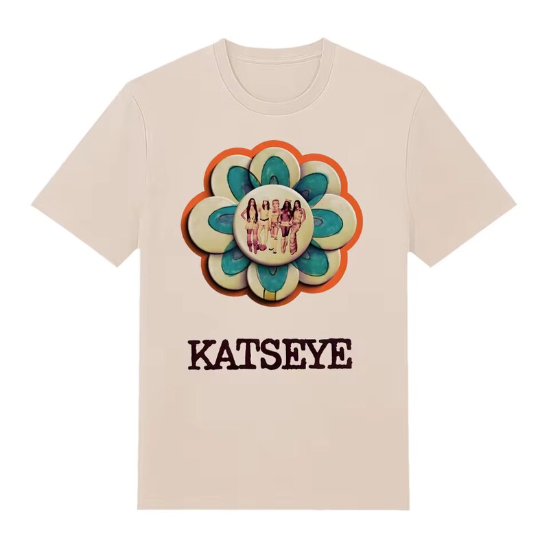 All-Women's Music Festival Katseye 2026 T-Shirt with Floral Pattern Print, Casual Summer Clothing for Women, High Quality All-Women's Music Festival Katseye 2026 T-Shirt with Floral Pattern Print, Casual Summer Clothing for Women, High Quality