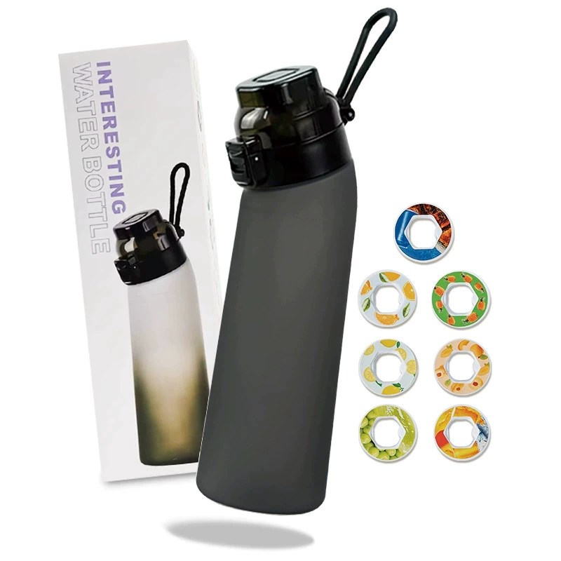 Sports Water Bottle Amazon 650 ml, Flip Lid with Carry Strap, Fruit Design Colors