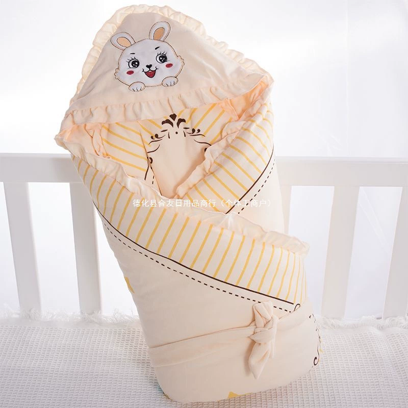 Очень большое утолщенное съемное одеяло для новорожденных с изображением маленького кролика, весенне-осеннее бархатное осенне-зимнее детское одеяло Beibei