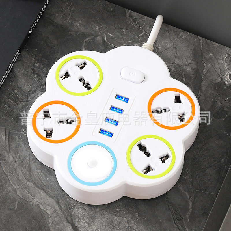 泰国插座缅甸墨西哥迪拜LED夜灯插排usb外贸面板开关接线板欧美标