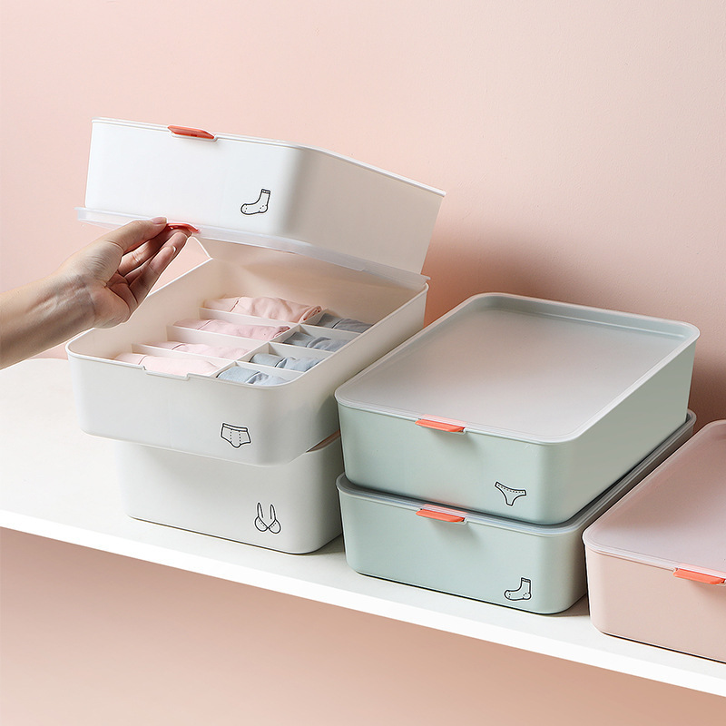 Underwear Storage Box Dividing Panties Bra Socks Artifact Household Shorts Drawer Type Plastic Partition Organizer
