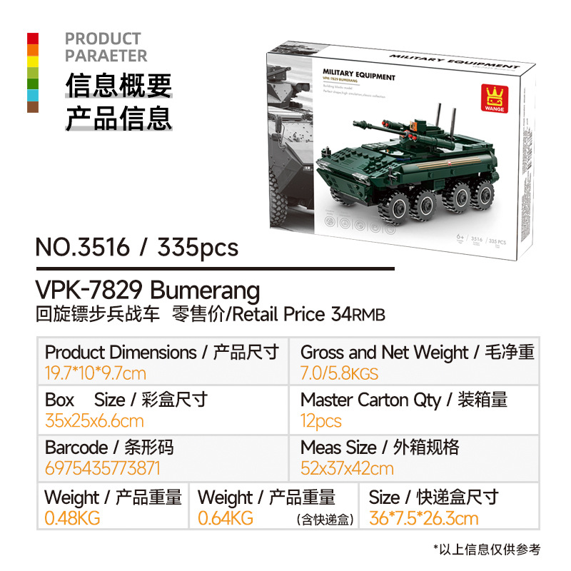 3516 Boomerang Infantry Fighting Vehicle (335 Granules)