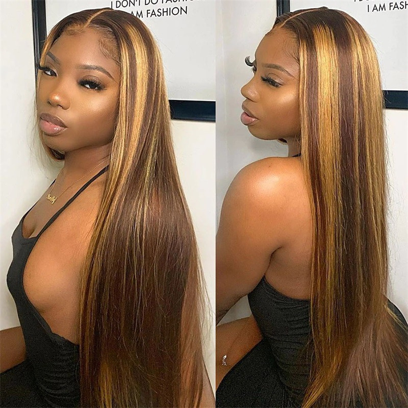 Weekend, Party, Street Occasion Women'S Gender Women's Fashion Light Brown Weekend Party Street High Temperature Wire Centre Parting Long Straight Hair Wigs