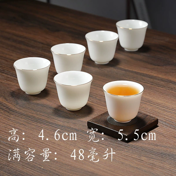 6 golden rim imperial concubine cups