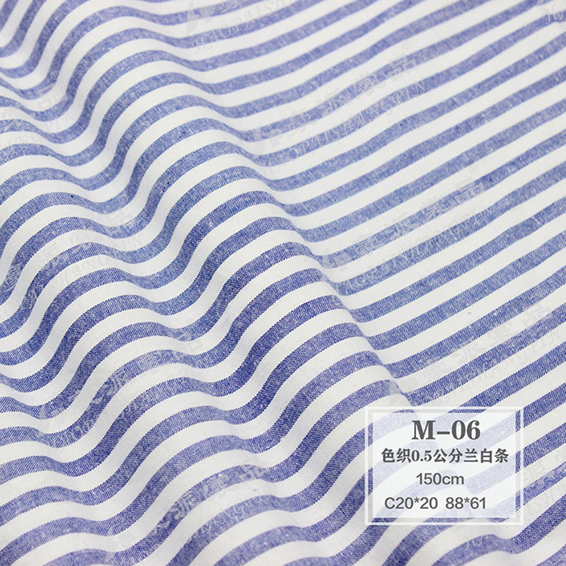 现货直销 医护面料 色织面料 半工艺 0.5cm 1cm 兰白条  灰红条