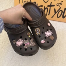 夏日洞洞鞋鞋花kt猫鞋扣卡通可爱小猫沙滩拖鞋面装饰品cro配饰