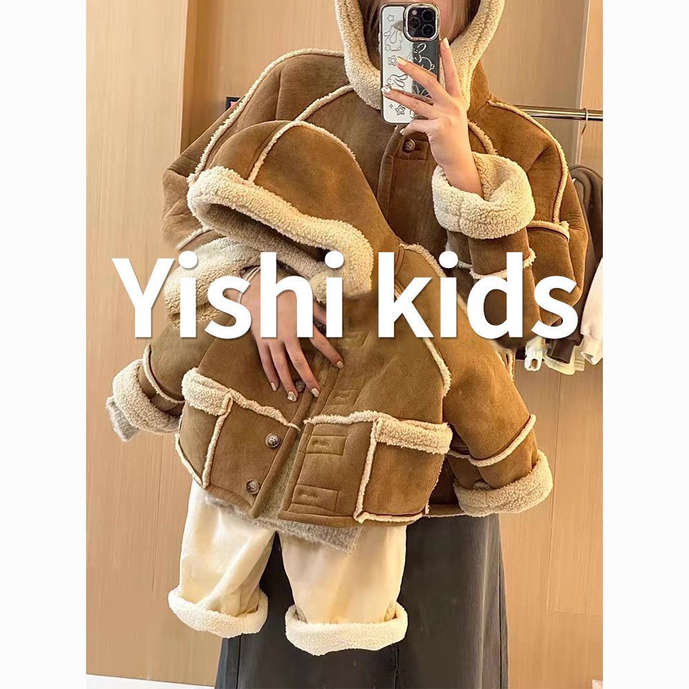 男女童冬季新款外套2025儿童双面穿羊羔毛加厚保暖皮毛一体外套潮