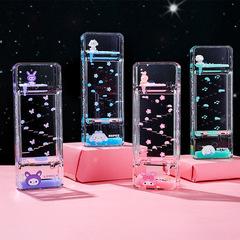 Creative and Fun Oil Droplet Shaped Decorative Cartoon Liquid Sandglass for Students Stress Relief Decoration, Gift for Friends and Children