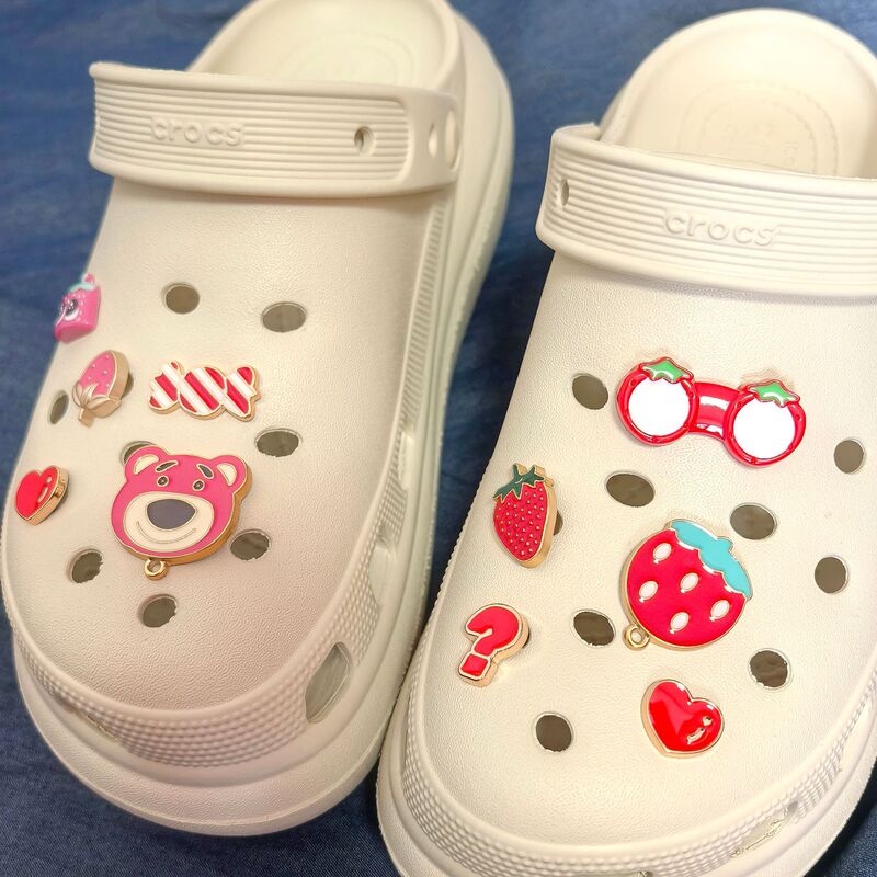 Croc Shoes Accessories We Are All Star People Series Cute Red Apple Boxer Cute Cute Shoes Flower Shoe Buckle