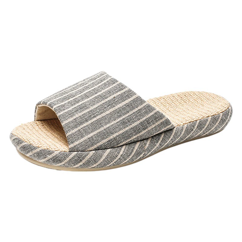 Хлопковые и льняные тапочки для женщин, летние домашние тапочки для пар, нескользящие, дышащие, весенне-осенние мужские тапочки на высоком каблуке для дома, всесезонные тапочки на мягкой подошве для деревянных полов.