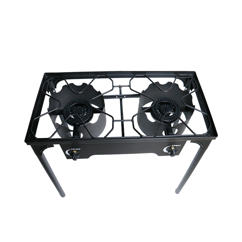 Fabricante al por mayor suministro directo de Europa y América campamento al aire libre doble cabeza horno de gas separado horno de gas portátil de hierro fundido