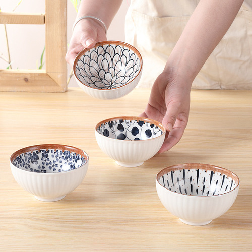 Cross-border ceramic tableware set, ceramic bowl gift box, opening gift, real estate company promotional item, customizable with LOGO