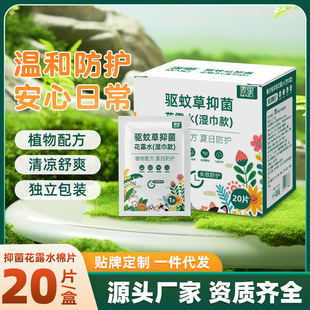 Antibacterial Toilet Water Wet Wipes Outdoor Disposable Mosquito-Free Cotton Pads Infant Anti-Bite Liquid Anti-Itch Wet Wipes Wholesale
