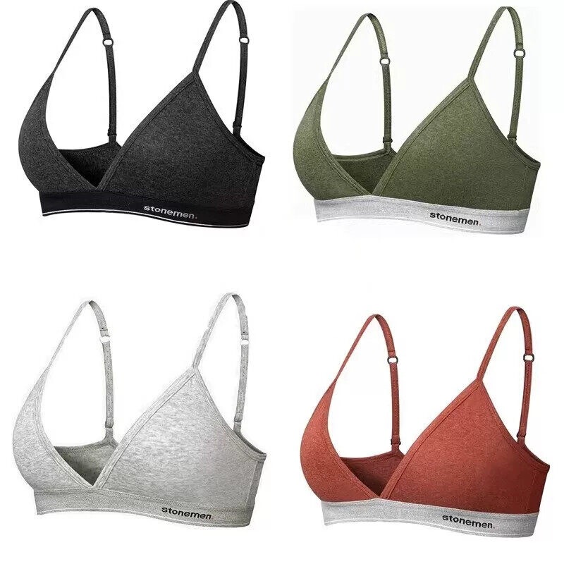 STONEMEN【Originated from Australia】Sexy French-style wireless thin seamless triangle cup bra with double shoulder straps STONEMEN【Originated from Australia】Sexy French-style wireless thin seamless triangle cup bra with double shoulder straps