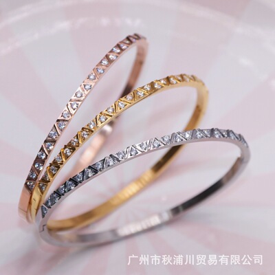 Titanium steel bracelet new pattern Fine Edition Diamond fashion style Korean Edition Fashion Jewelry Ms. bracelet wholesale