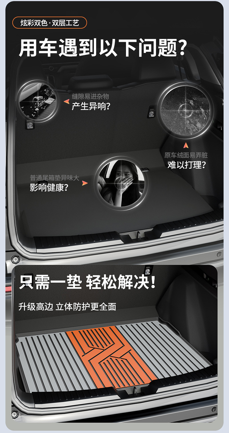 Suitable for Honda Accord, Inspire, Crv, Haoying, Civic, and Other Models, Special Colorful Tpe Trunk Mat