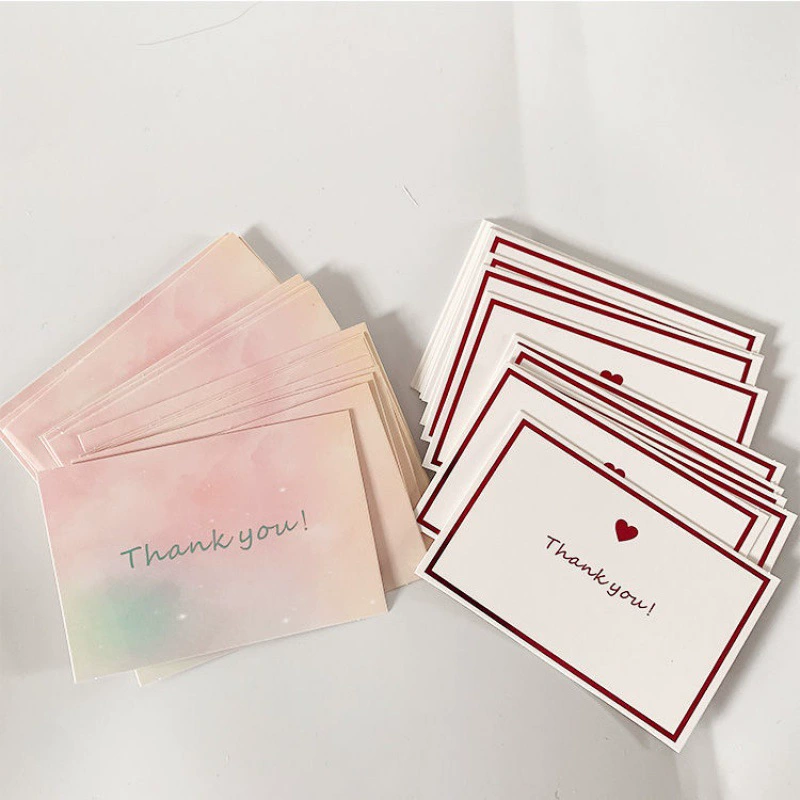 Горячие благодарственные открытки ветер позолоченные красные любовные карточки thankyou одна страница открытки изысканная минималистичная послепродажная карта