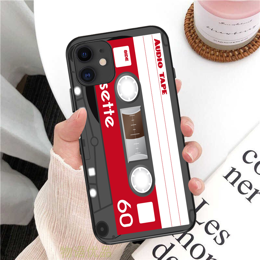 40g Weight iPhone Applicable Brands Phone Cases Classification tpu Material Recorder, Tape Pattern Retro, Classic Style Style Tpu Recorder Tape Retro Classic Style Phone Cases Phone Accessories 18