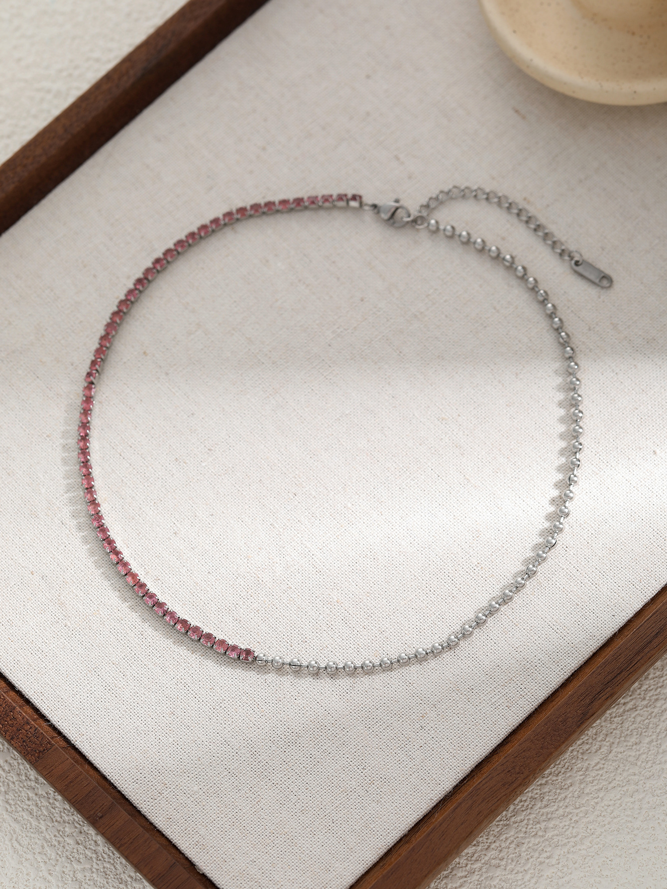 Women's Gender Casual Geometric Titanium Steel Ball Chain Tennis Chain Bracelets In Bulk