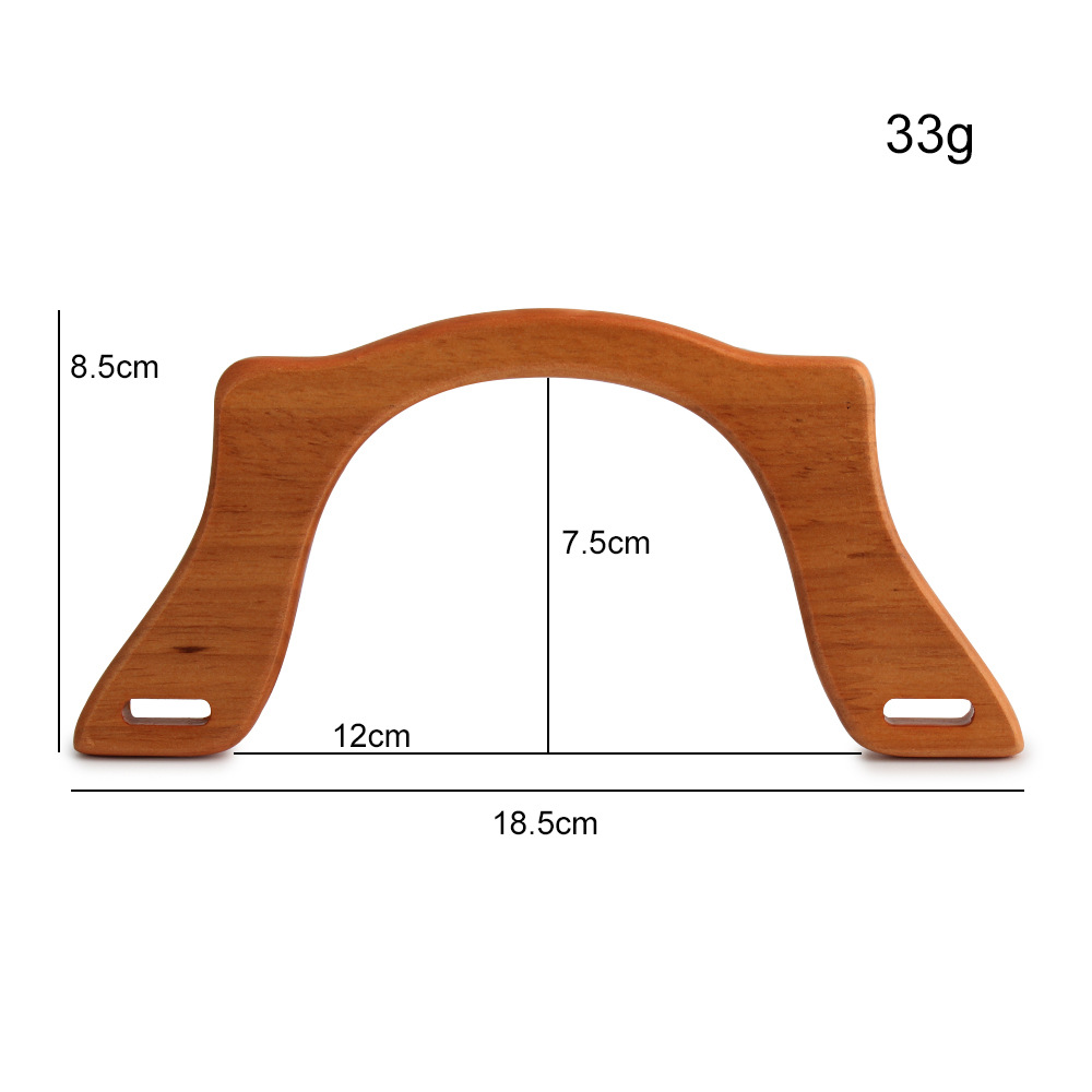Transfronterizos exclusivos para bolsas de aire nacionales ranuradas en forma de D, mano de madera semicircular, mano de madera sólida, mano de madera DIY de alta calidad image 28