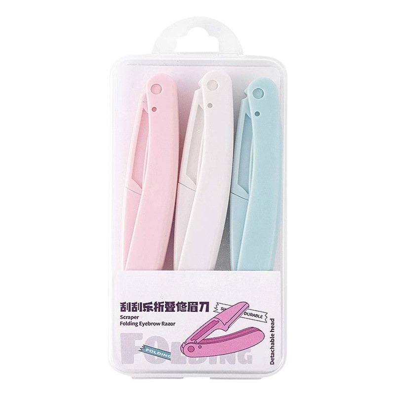 Folding eyebrow shaping knife safety beginner new female eyebrow scraping blade for men and women full suit artifact