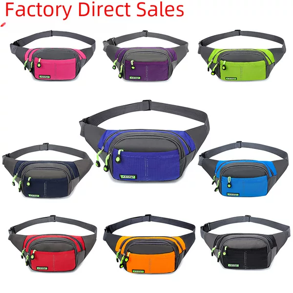 Outdoor Mountaineering Multifunctional Men's and Women's Running Waist Bag Leisure Travel Waterproof Money Collection Crossbody Chest Bag Wholesale Distribution