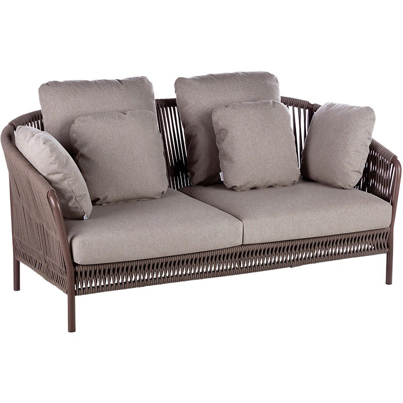 Sofá de exterior para villa, patio, terraza, sala de estar, muebles de ratán para jardín, balcón, conjunto de sofá y mesa de café