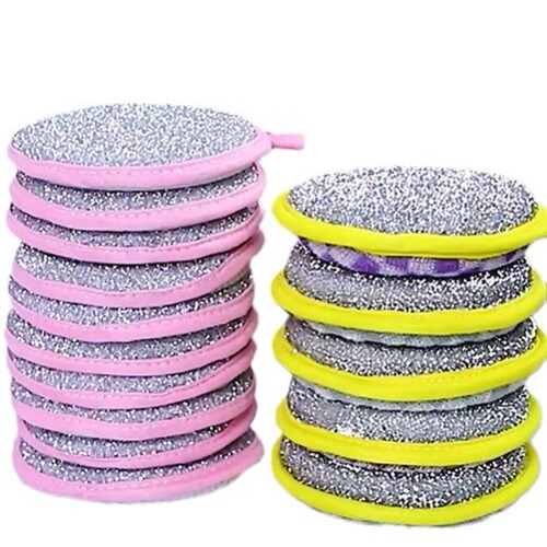 Double-sided cleaning cotton dishwashing sponge block kitchen non-stick oil brush pot artifact household dishwashing cloth magic wipe