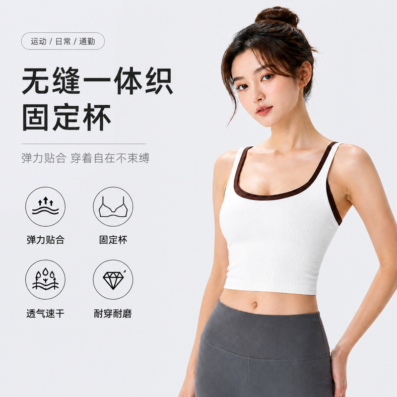 Sports Vest, High Elasticity, Quick-Drying, Running and Fitness Top, Cross-Back Yoga Short Top, Beautiful Back Design, in Stock, Cross-Border Hot Keyword Sports Vest, High Elasticity, Quick-Drying, Running and Fitness Top, Cross-Back Yoga Short Top, Beautiful Back Design, in Stock, Cross-Border Hot Keyword