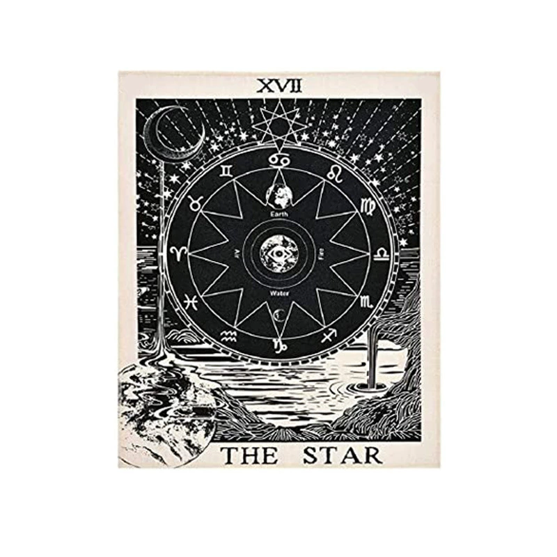 Set solar-powered, tapestry, starry sky for bedroom, 3 piece set