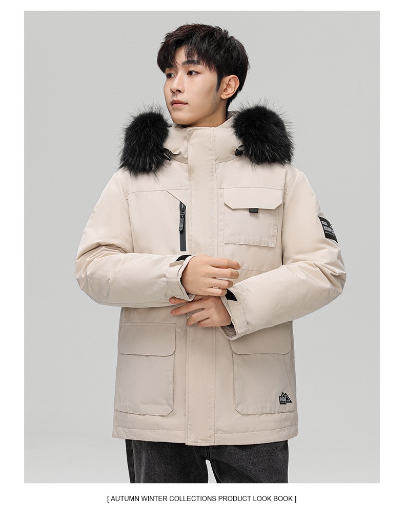 Nueva chaqueta de invierno con capucha informal y cálida de moda para hombre_voghion.com