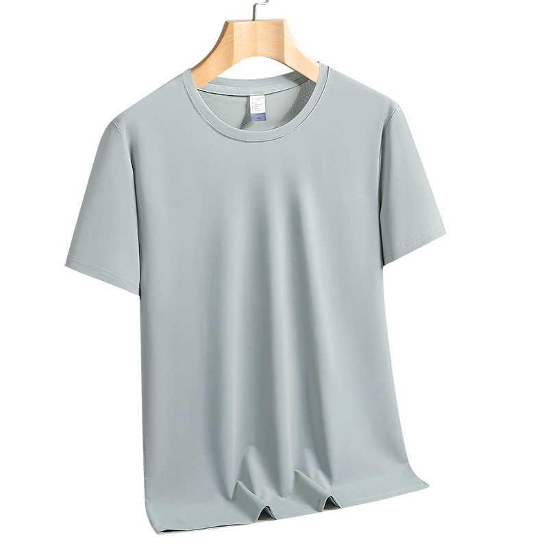 Quick dry summer silk travel sports T-shirt, mosquito repellent, 2025 years, with short sleeve, oversize
