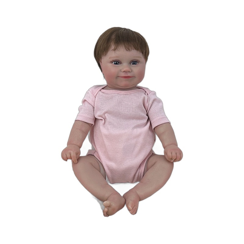 Muñeca regordeta y realista, muñeca de renacimiento, muñeca de bebé de simulación de vinilo suave, muñeca de juguete de acompañamiento para niños