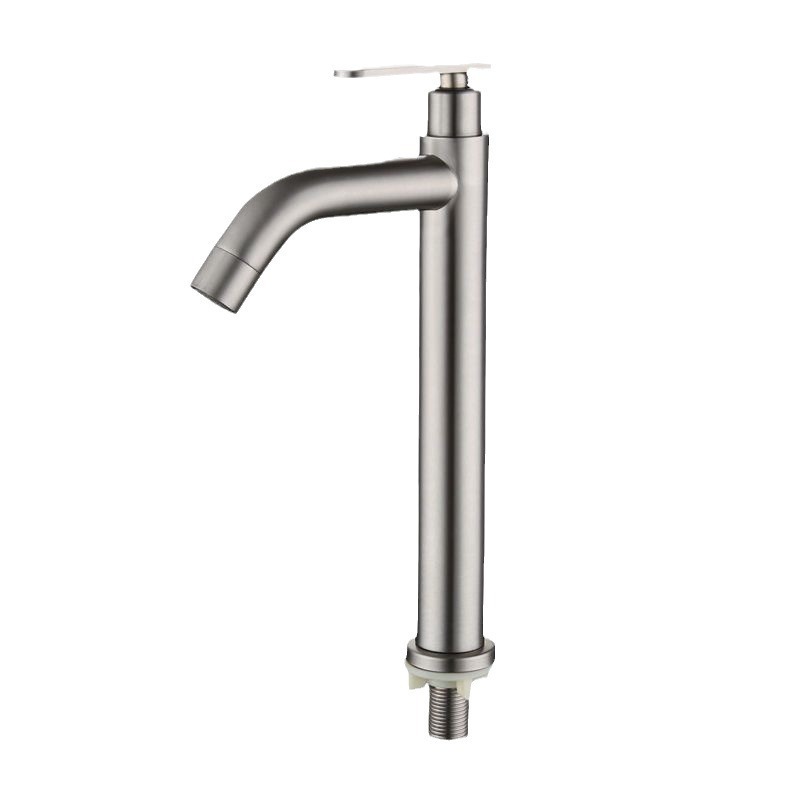 304 grifo de acero inoxidable en una sola mesa fría lavabo grifo de lavabo de baño doméstico